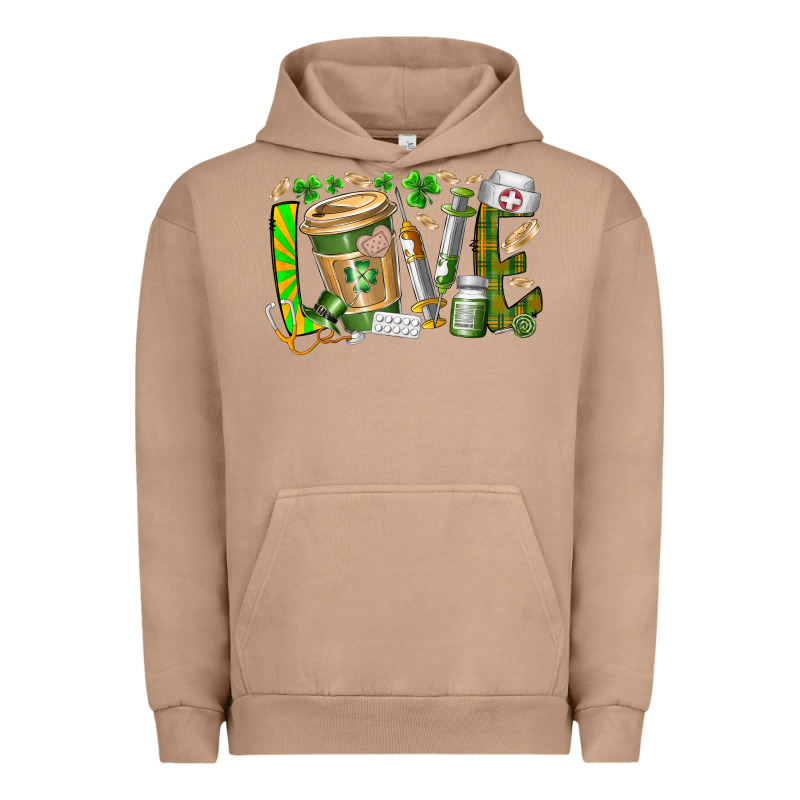 St Patricks Love Nurse Urban Hoodie by RacoonDesign | Teevron