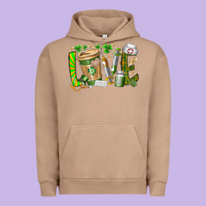 St Patricks Love Nurse Urban Hoodie Designed By Racoondesign