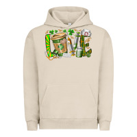 Pigment French Oak St Patricks love nurse Urban Hoodie - RacoonDesign