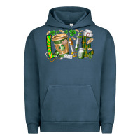 Pigment Midnight Navy St Patricks love nurse Urban Hoodie - RacoonDesign