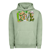 Pigment Oil Green St Patricks love nurse Urban Hoodie - RacoonDesign