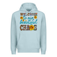 Blue Mist welcome to our beautiful chaos Premium Hoodie - HRA Design Shop