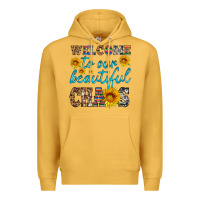 Mustard welcome to our beautiful chaos Premium Hoodie - HRA Design Shop