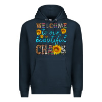 Navy welcome to our beautiful chaos Premium Hoodie - HRA Design Shop