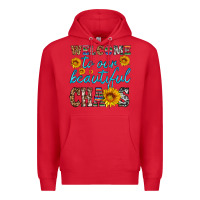 Red welcome to our beautiful chaos Premium Hoodie - HRA Design Shop