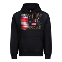 Black red white  boozed Urban Hoodie - CowhideDigitalArt
