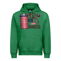 Emerald red white  boozed Urban Hoodie - CowhideDigitalArt