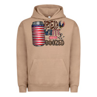 Pigment Burro red white  boozed Urban Hoodie - CowhideDigitalArt