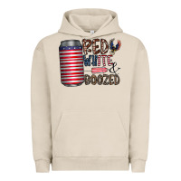 Pigment French Oak red white  boozed Urban Hoodie - CowhideDigitalArt