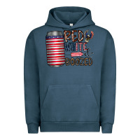 Pigment Midnight Navy red white  boozed Urban Hoodie - CowhideDigitalArt