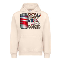 Sandshell red white  boozed Urban Hoodie - CowhideDigitalArt
