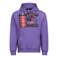 Tulip red white  boozed Urban Hoodie - CowhideDigitalArt