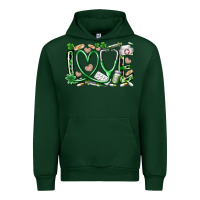 Forest Green st.patricks love nurse Urban Hoodie - RacoonDesign