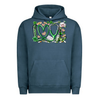 Pigment Midnight Navy st.patricks love nurse Urban Hoodie - RacoonDesign