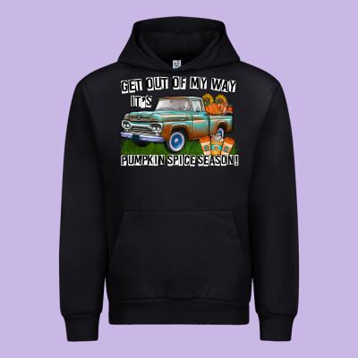 Get Out Of My Way It's Pumpkin Spice Season Urban Hoodie Designed By Cowhidedigitalart