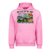 Fuchsia Pink Get Out Of My Way It's Pumpkin Spice Season Urban Hoodie - CowhideDigitalArt