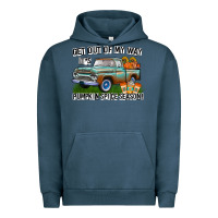Pigment Midnight Navy Get Out Of My Way It's Pumpkin Spice Season Urban Hoodie - CowhideDigitalArt