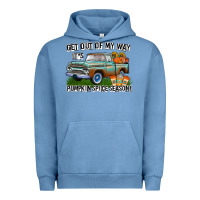 Pigment Pebble Blue Get Out Of My Way It's Pumpkin Spice Season Urban Hoodie - CowhideDigitalArt