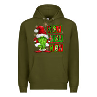 Army Green ho ho no christmas gnomes Premium Hoodie - FaDigitalArtStudio
