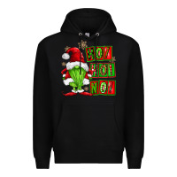 Black ho ho no christmas gnomes Premium Hoodie - FaDigitalArtStudio