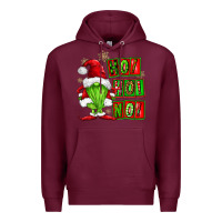 Burgundy ho ho no christmas gnomes Premium Hoodie - FaDigitalArtStudio