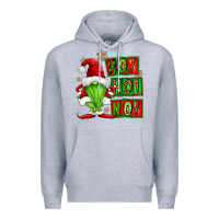 Heather Grey ho ho no christmas gnomes Premium Hoodie - FaDigitalArtStudio