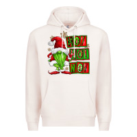 Pale Pink ho ho no christmas gnomes Premium Hoodie - FaDigitalArtStudio