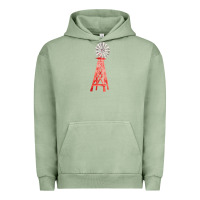 Pigment Oil Green windmill fa element Urban Hoodie - FaDigitalArtStudio