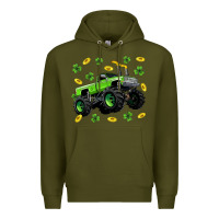 Army Green Monster truck st patricks day Premium Hoodie - Neo Western