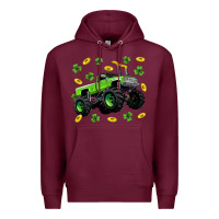 Burgundy Monster truck st patricks day Premium Hoodie - Neo Western