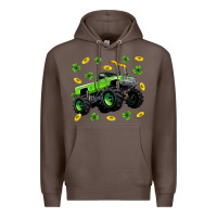 Coffee Monster truck st patricks day Premium Hoodie - Neo Western