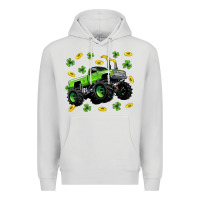 Dove Grey Monster truck st patricks day Premium Hoodie - Neo Western