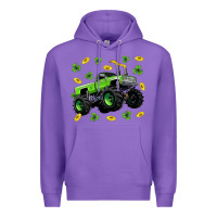 Purple Monster truck st patricks day Premium Hoodie - Neo Western