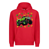 Red Monster truck st patricks day Premium Hoodie - Neo Western