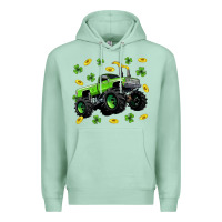 Seafoam Monster truck st patricks day Premium Hoodie - Neo Western
