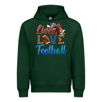 Forest Green live love american football Urban Hoodie - HRA Design Shop