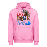 Fuchsia Pink live love american football Urban Hoodie - HRA Design Shop