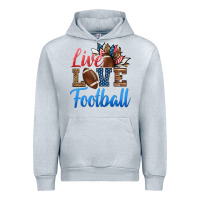 Heather Grey live love american football Urban Hoodie - HRA Design Shop