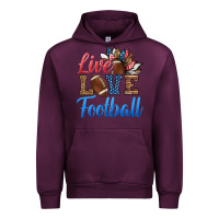 Mauve Wine live love american football Urban Hoodie - HRA Design Shop