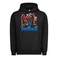 Pigment Black live love american football Urban Hoodie - HRA Design Shop