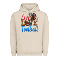 Pigment French Oak live love american football Urban Hoodie - HRA Design Shop