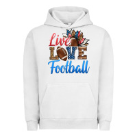 Pigment Lunar Rock live love american football Urban Hoodie - HRA Design Shop