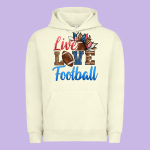 Live Love American Football Urban Hoodie Designed By Hra Design Shop