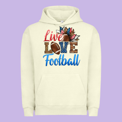 Live Love American Football Urban Hoodie Designed By Hra Design Shop