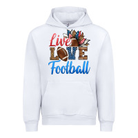 White live love american football Urban Hoodie - HRA Design Shop