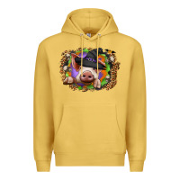 Antique Gold halloween pig Premium Hoodie - CowhideDigitalArt