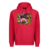 Cardinal halloween pig Premium Hoodie - CowhideDigitalArt