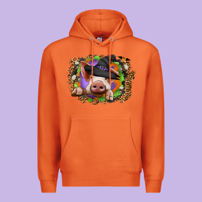 Halloween Pig Premium Hoodie Designed By Cowhidedigitalart