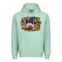 Seafoam halloween pig Premium Hoodie - CowhideDigitalArt