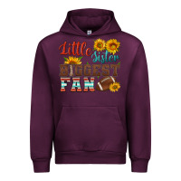 Mauve Wine little sister biggest fan american football Urban Hoodie - HRA Design Shop
